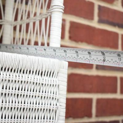 Lot H-5: White Wicker Shelves