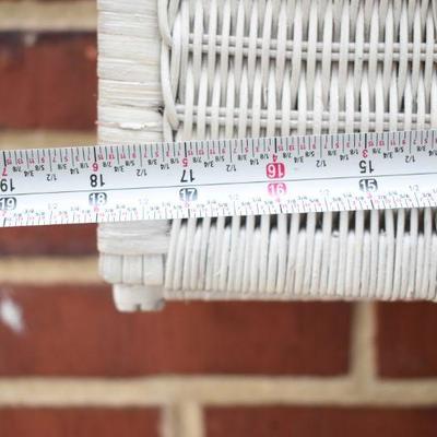 Lot H-5: White Wicker Shelves