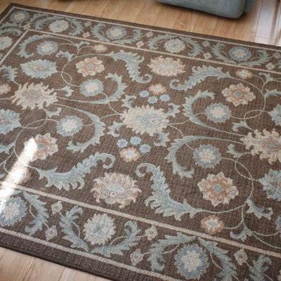 Lot H-6: Brown and Blue Rug