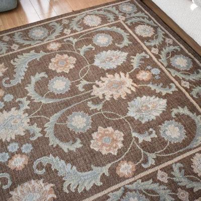 Lot H-6: Brown and Blue Rug