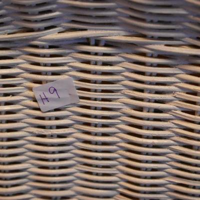 Lot H-9: White Wicker Rocking Chair