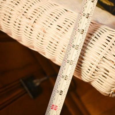 Lot H-9: White Wicker Rocking Chair