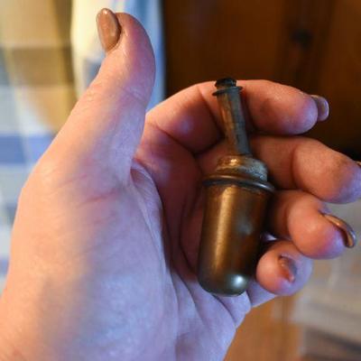 Lot H-12: Vintage Brass Bicycle with Lighter