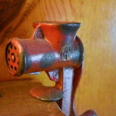 Lot H-13: Vintage Two Miniature Cast Iron Grinders