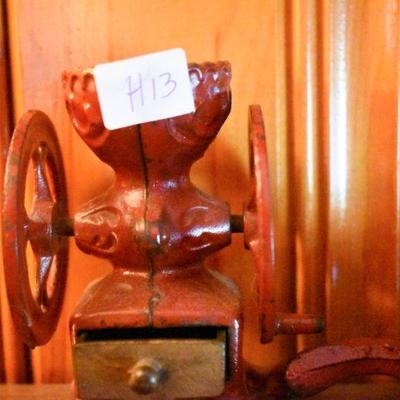 Lot H-13: Vintage Two Miniature Cast Iron Grinders