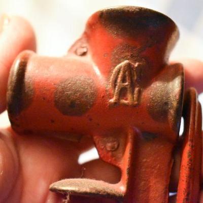 Lot H-13: Vintage Two Miniature Cast Iron Grinders