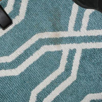 Lot H-21: Blue and White Area Rug