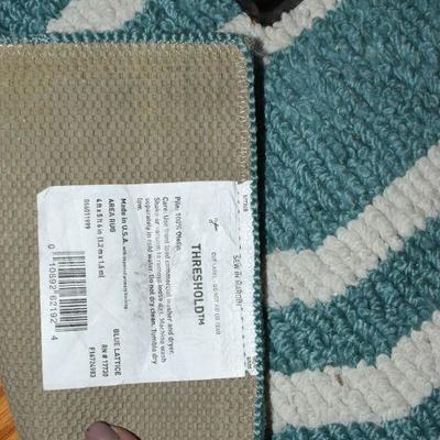 Lot H-21: Blue and White Area Rug