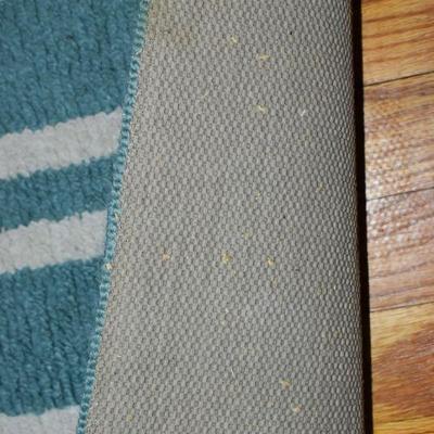 Lot H-21: Blue and White Area Rug