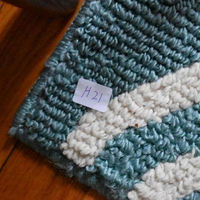 Lot H-21: Blue and White Area Rug