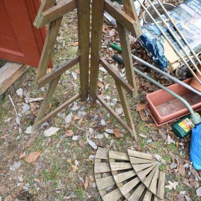 Lot O-13: Three-tier Teak Plant Stand