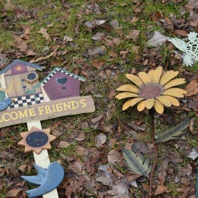 Lot O-16: Collection of Garden DÃ©cor Stakes
