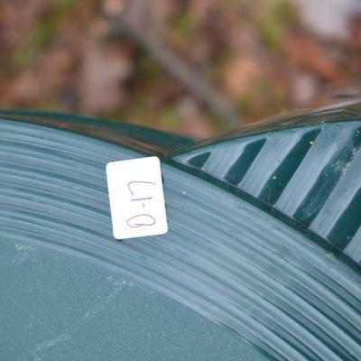 Lot O-17: Three Green Plastic Stools/Side Tables