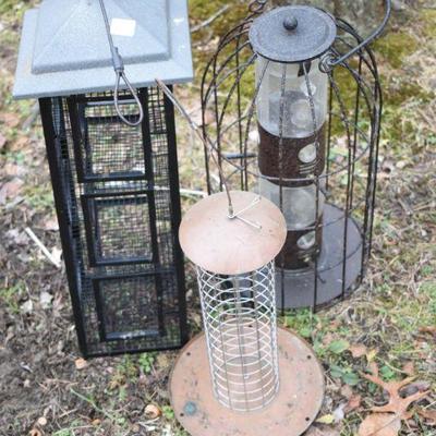 Lot O-22: Three Bird Feeders