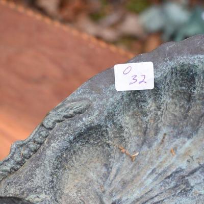 Lot O-32: Small Cast Metal Bird Bath