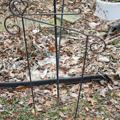 Lot O-46: Two Shephard's Hooks and Two Flag Posts