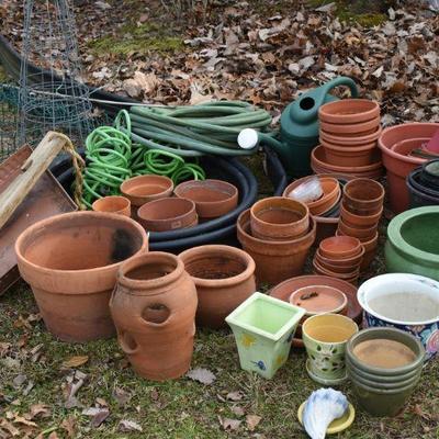 Lot O-47: Large Collection of Planters and Pots