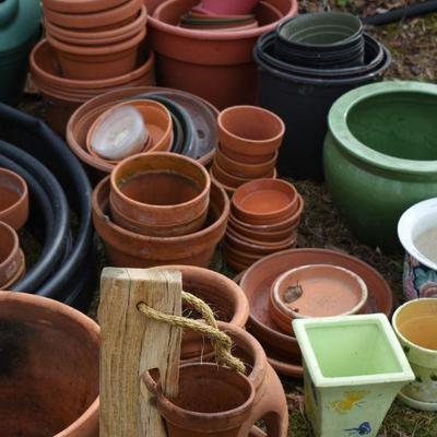 Lot O-47: Large Collection of Planters and Pots