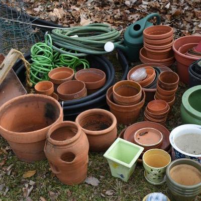 Lot O-47: Large Collection of Planters and Pots