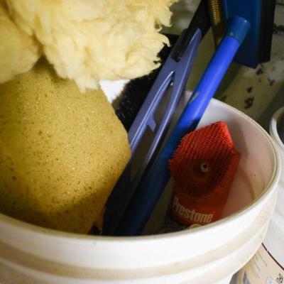 Lot B-255: Collection of Car Cleaning and Buckets