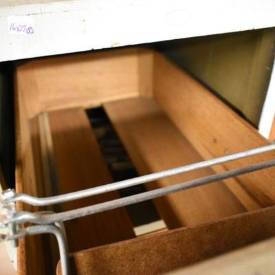 Lot B-263: Vintage Wood Filing Cabinet