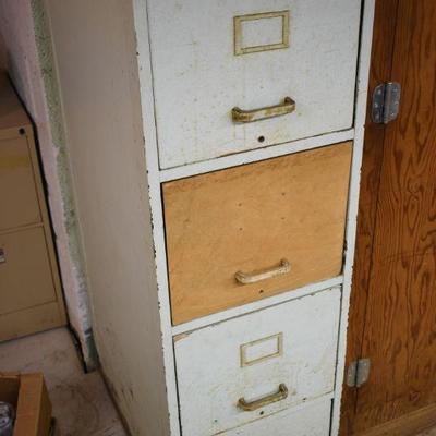 Lot B-263: Vintage Wood Filing Cabinet