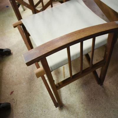Lot B-272: Pair of Teak Director's Chairs
