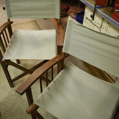 Lot B-272: Pair of Teak Director's Chairs