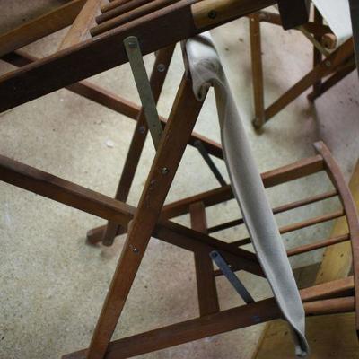 Lot B-272: Pair of Teak Director's Chairs