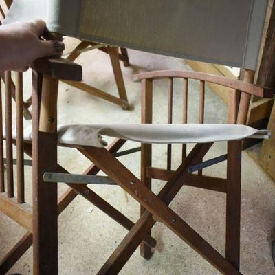 Lot B-272: Pair of Teak Director's Chairs