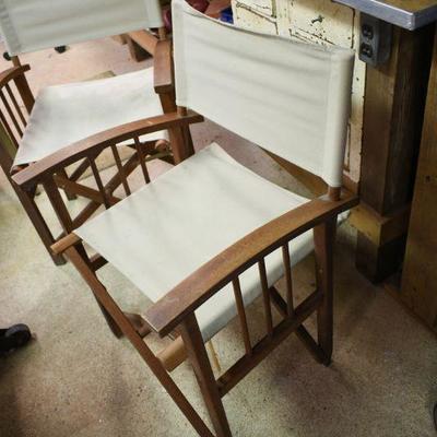 Lot B-272: Pair of Teak Director's Chairs