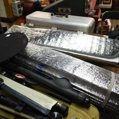 Lot B-274: Collection of Travel Bags and Car Window Shades