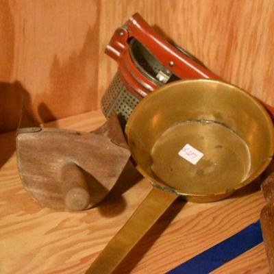 Lot B-287:  Vintage Copper Scoop and More