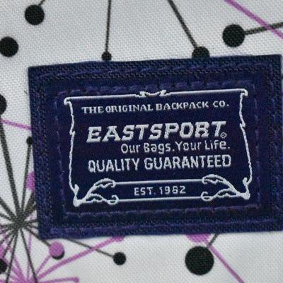 EastSport Backpack, White/Purple/Pink Starbursts - New