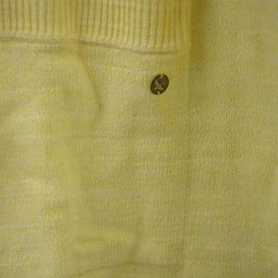 Eddie Bauer Women's Cardigan, Bright Yellow, Size Tall/Large with pockets - New