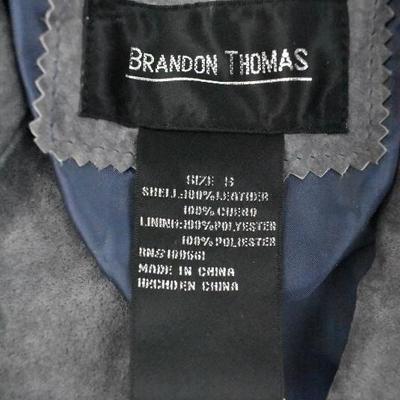 Women's Suede Jacket French Blue/Gray. Brandon Thomas Leather Small - New