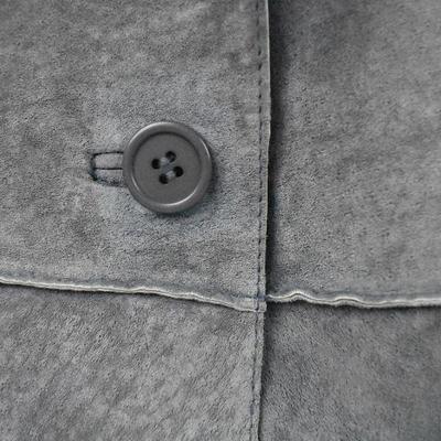 Women's Suede Jacket French Blue/Gray. Brandon Thomas Leather Small - New