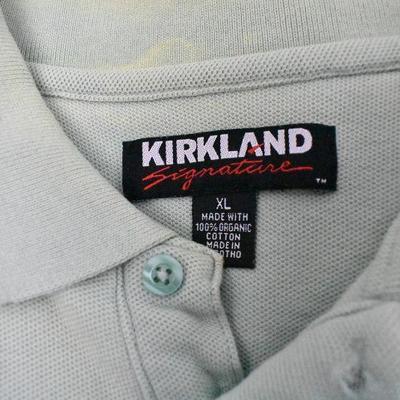 3 Men's Polo Shirts by Kirkland, Size XL, Short Sleeve, Green, Navy, White