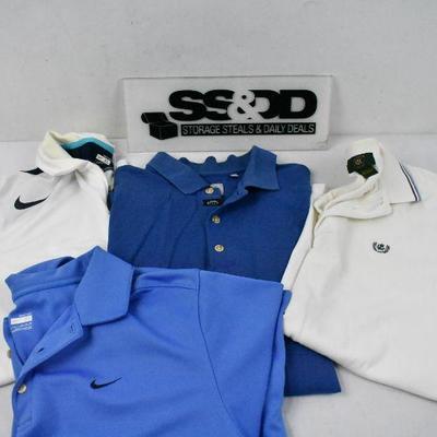 4 Short Sleeve Polo Shirts, Men's XL: Nike, Callaway, Club Room