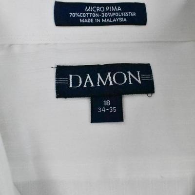 3 Men's Dress Shirts: Gray Striped/White Striped/Green Plaid sz XL
