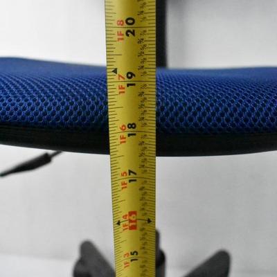 Blue Office Chair with Wheels. Student Chair