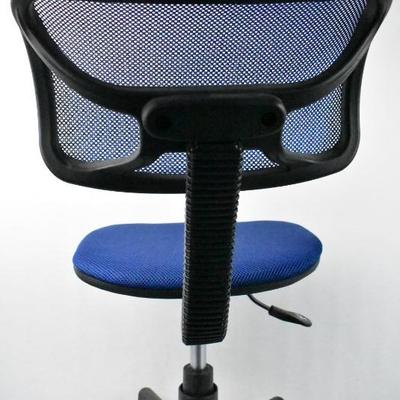 Blue Office Chair with Wheels. Student Chair