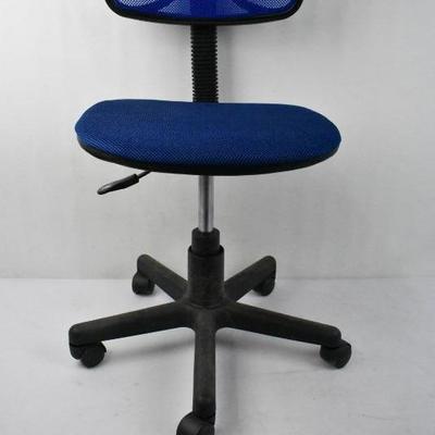 Blue Office Chair with Wheels. Student Chair