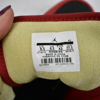 Nike Air Jordan Shoes. Red/Black/Tan size 9.5