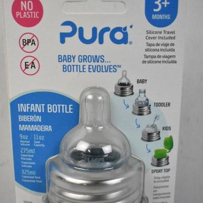 Pura Kiki 11 Oz / 325 Ml Stainless Steel Infant Bottle - New