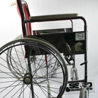 Red/Tan Wheelchair by Rolls Invacare
