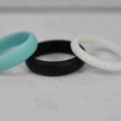 Silicone Fitness Rings: 3 Women's 2 Men's