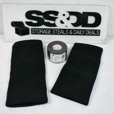 AACE Sports Tape, Black New & 2 Compressions Sleeves (Calves? Forearms? Elbow?)
