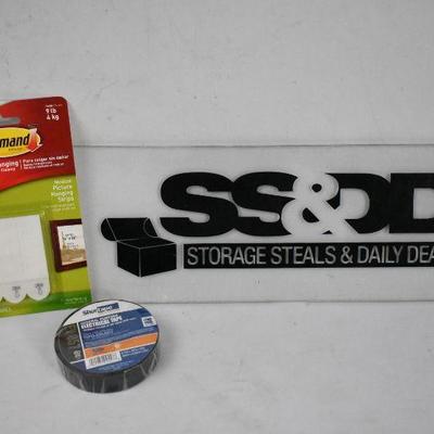 Command Strips & Electrical Tape - New