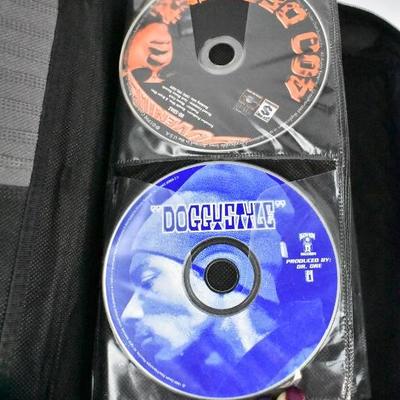 67 Music CDs in Case Logic. Mostly Rp & Hip Hop